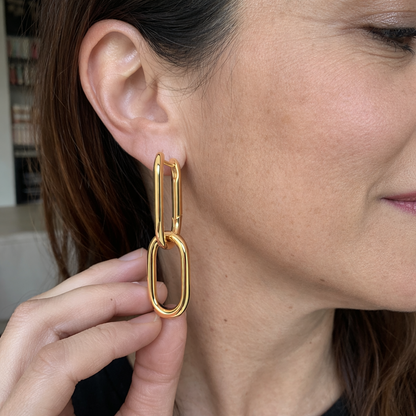 Aretes Argolla con Colgante de Argolla