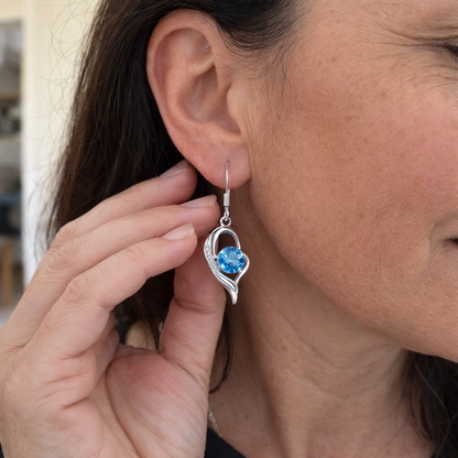 Aretes Colgantes Corazón Eclipse