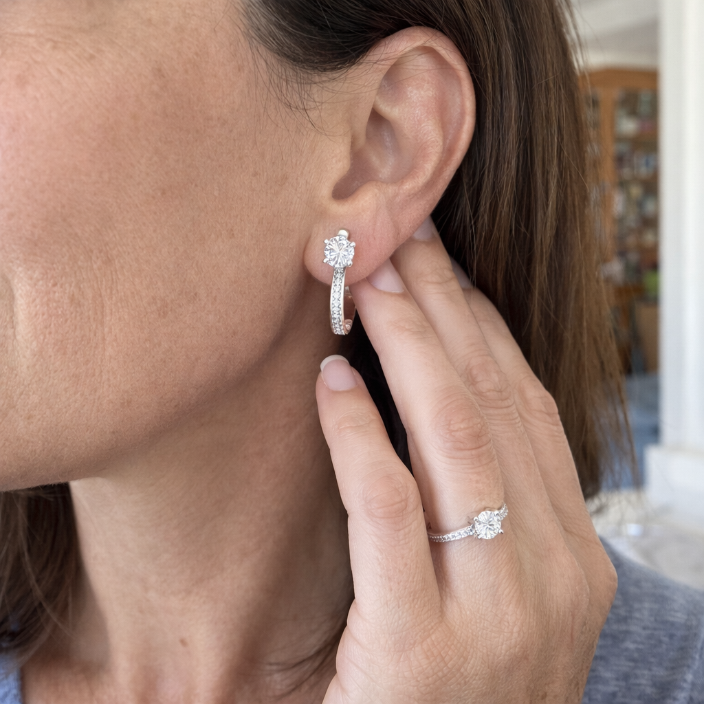 Aretes Mini Argollas Canal