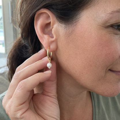 Aretes Mini Argollas Cluster de Cristal