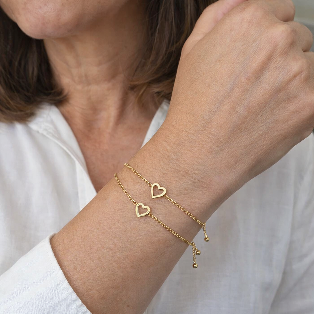 Pulseras Corazón Brillante