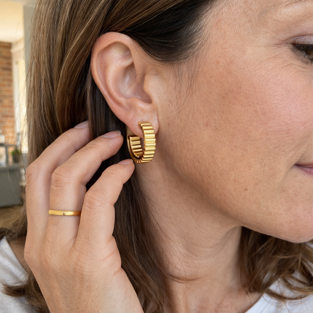 Aretes Grabado Clásico