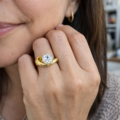 Anillo de Promesa Ondulado