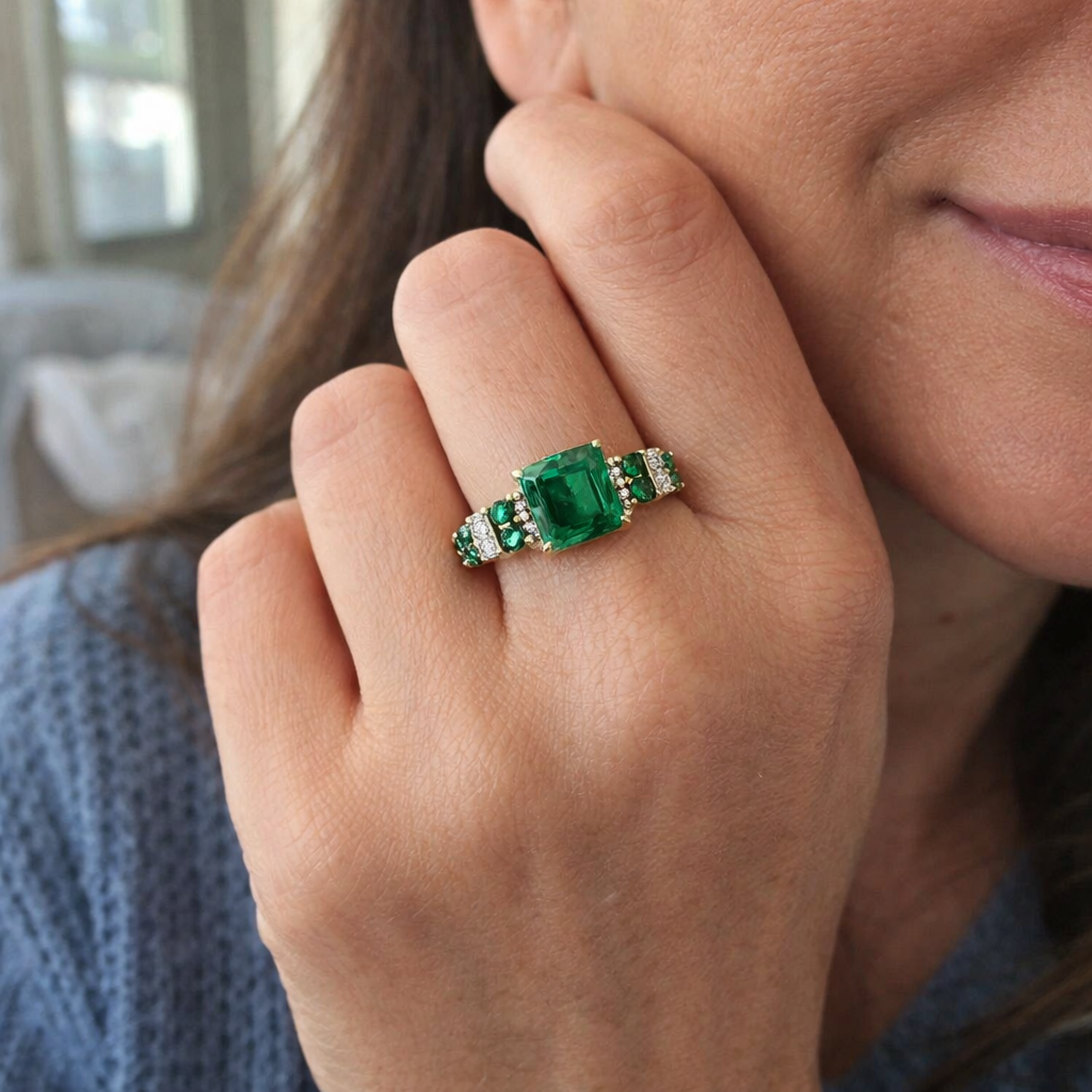 Anillo Esmeralda Exquisito