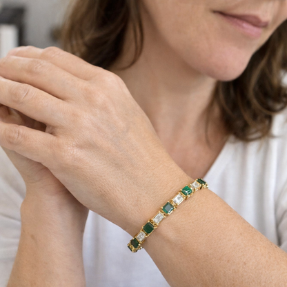 Pulsera Tennis Eslabón Verde