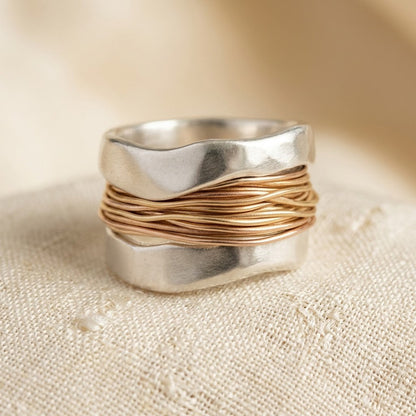Anillo Envolvente de Plata y Oro