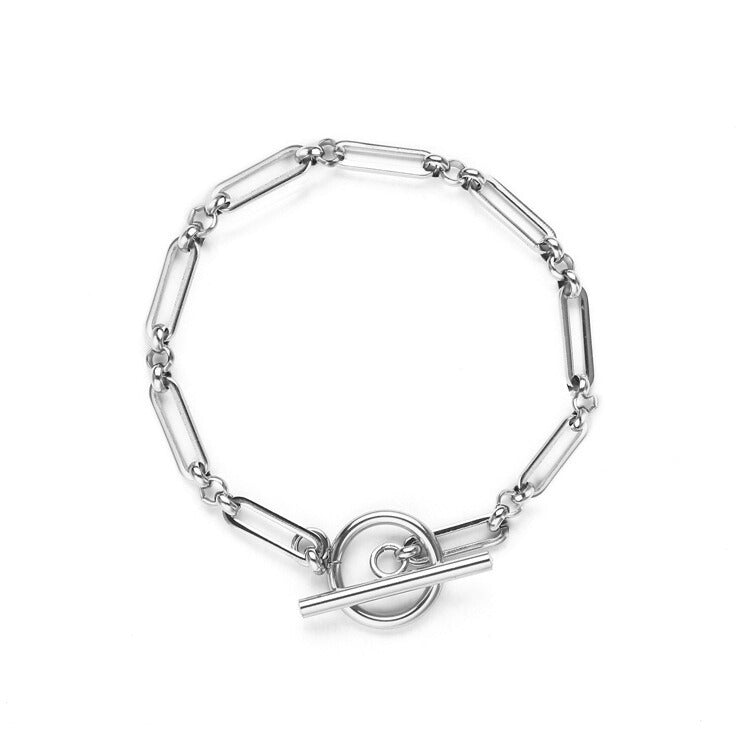 Pulsera con Barra T y Eslabones