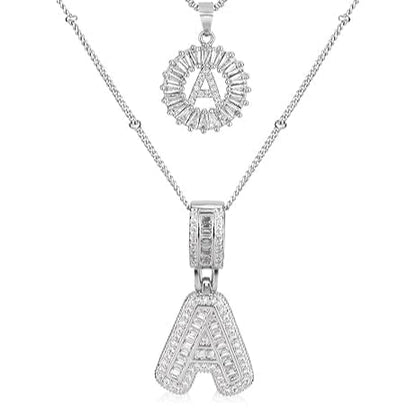 Set de Collares con Inicial Pavé