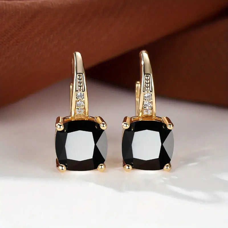 Aretes Argolla con Piedra Misteriosa