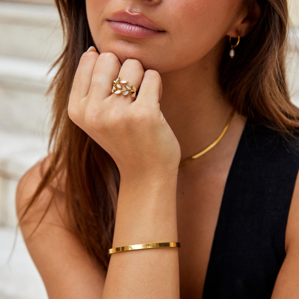 Anillo Hojas de Oro