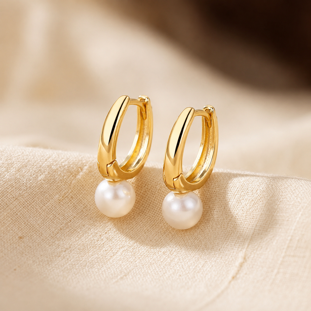 Arracadas de Oro con Perla