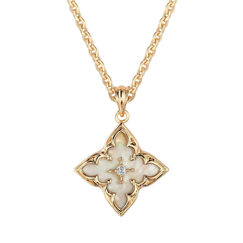 Collar con Dije de Trébol Blanco