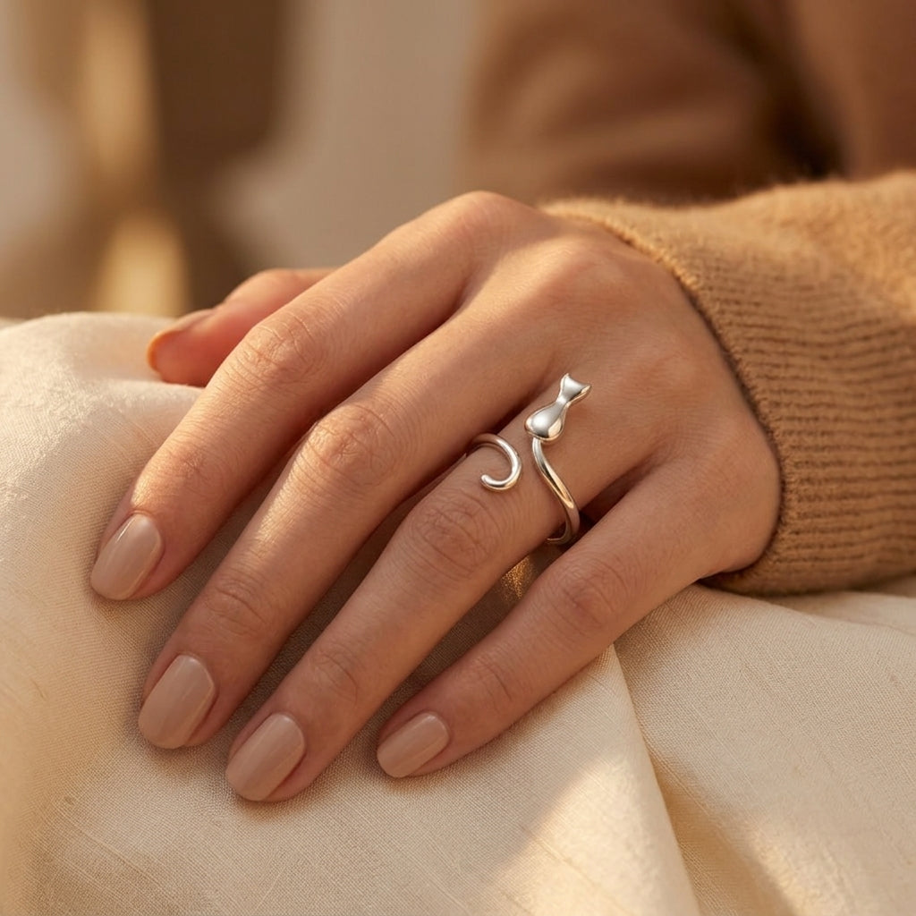 Anillo Gato de Plata