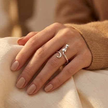 Anillo Gato de Plata