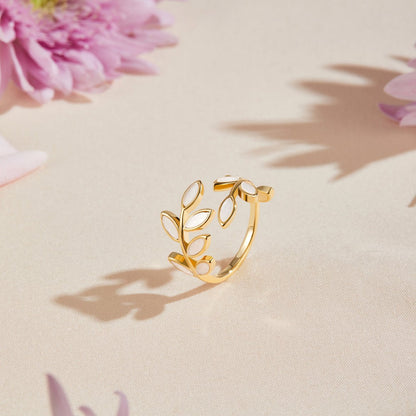 Anillo Hojas de Oro