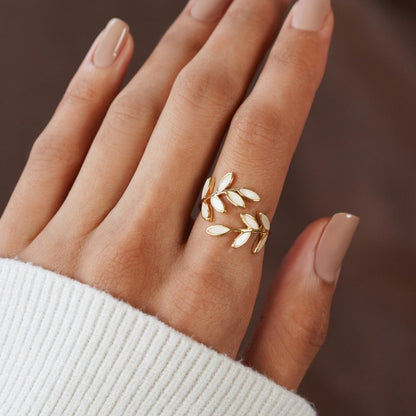 Anillo Hojas de Oro