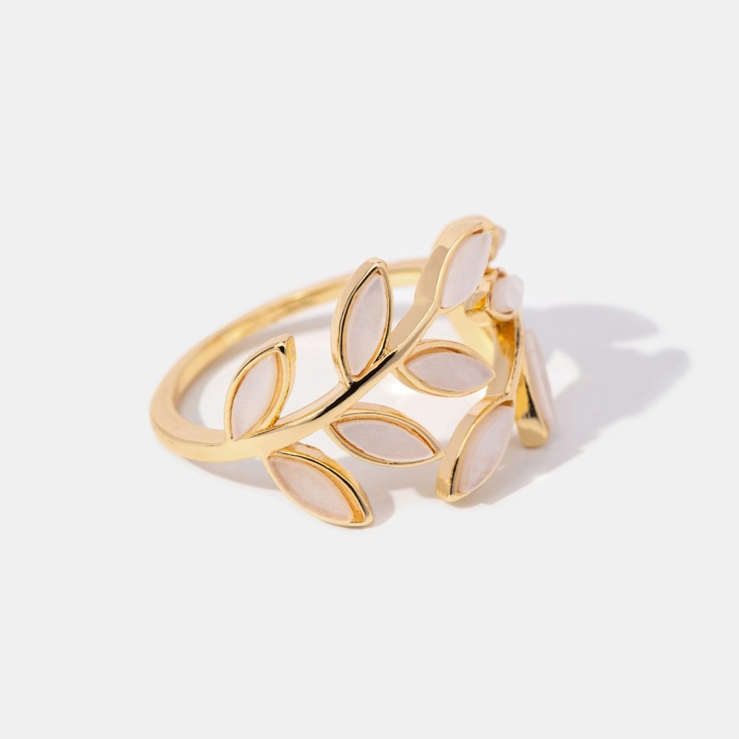 Anillo Hojas de Oro