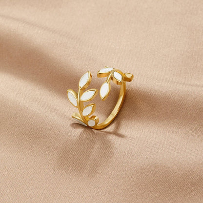 Anillo Hojas de Oro