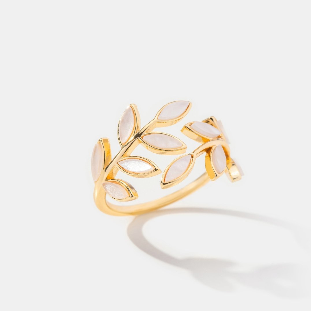 Anillo Hojas de Oro