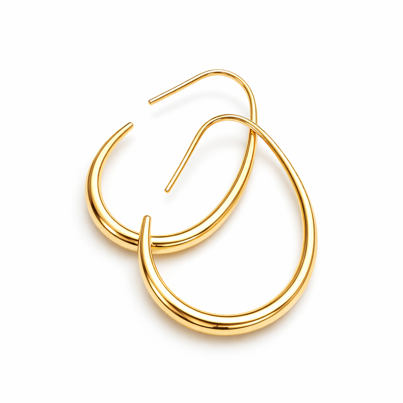 Aretes Argolla Oro Antiguo